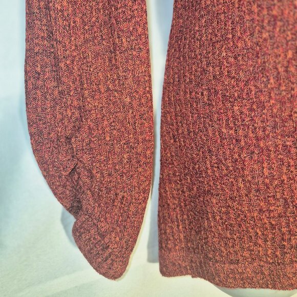 RAFAELLA Cowl Neck sweater top, burnt orange and pink blend, in size Large - Picture 8 of 16